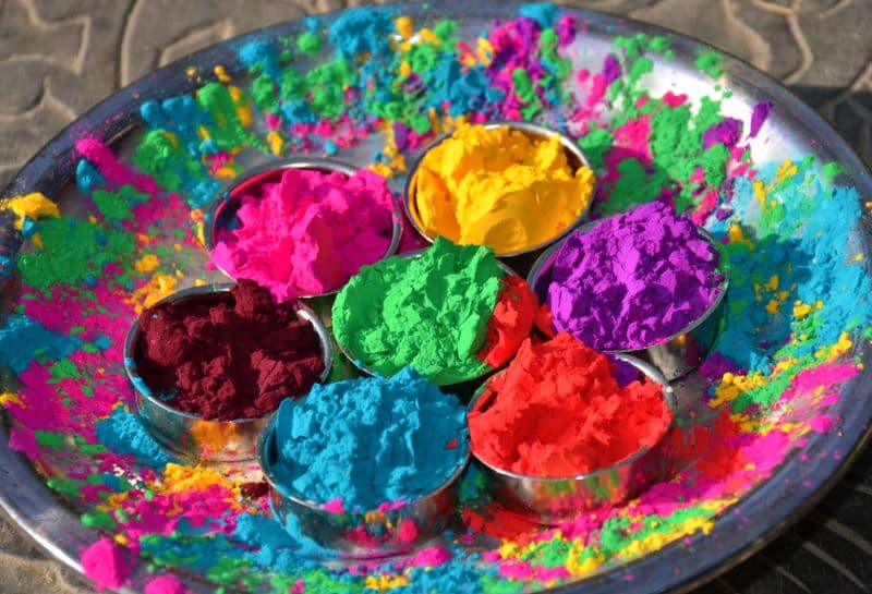 Colorful powders